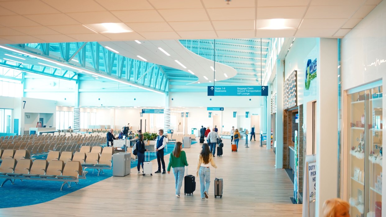 Passengers in concourse