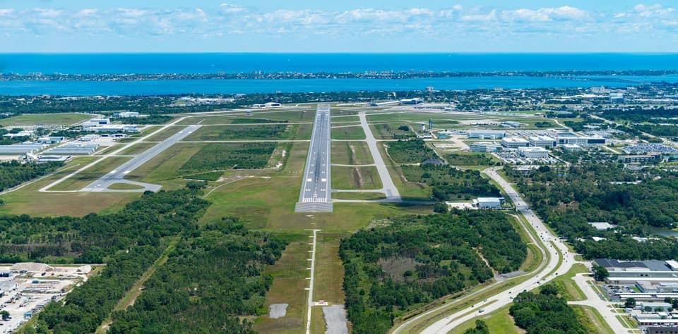 Aerial view of MLB runways